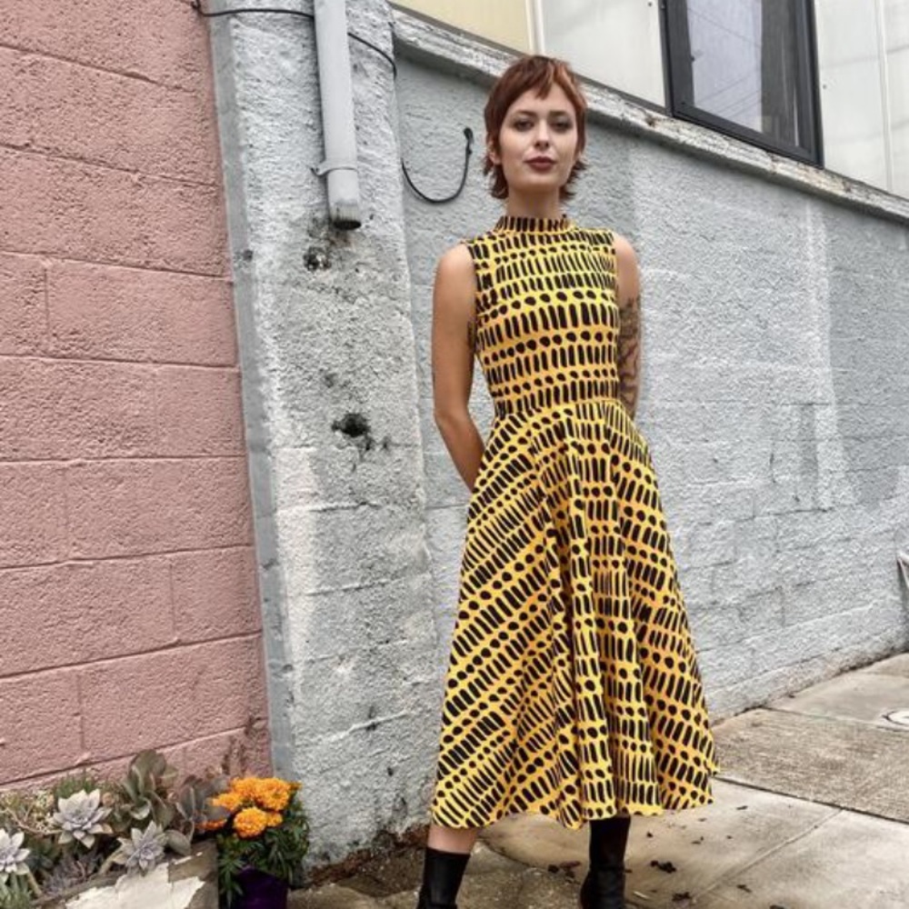 Nooworks Dahlia Dress in Dorcas Code Print